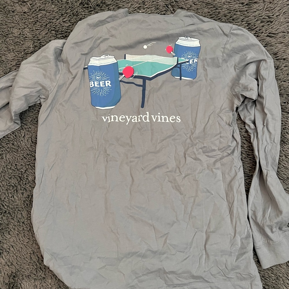 Vineyard vines long sleeve shirt beer pong size medium
